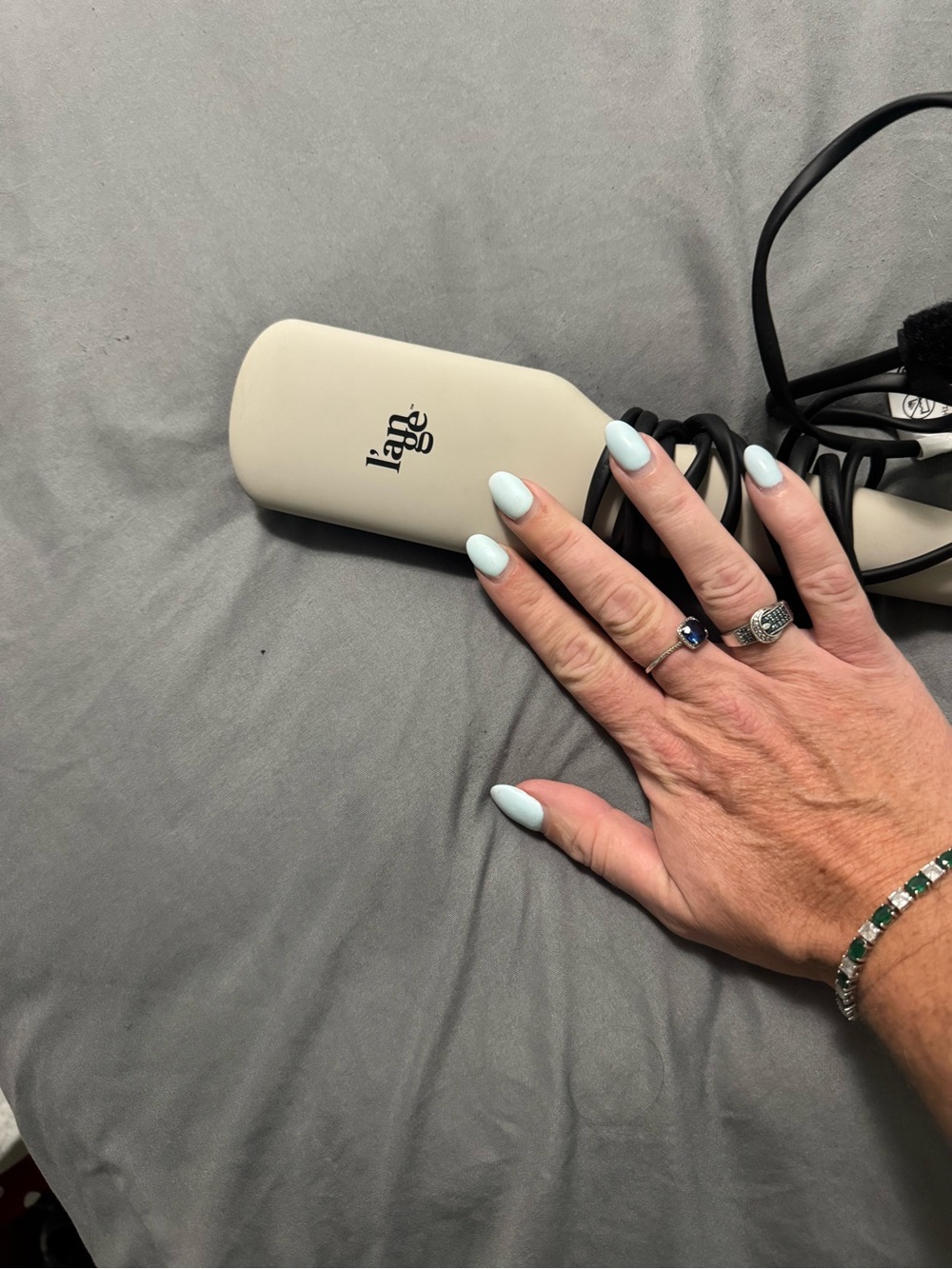 Lange Cream White Hair Straightener with Black Cord